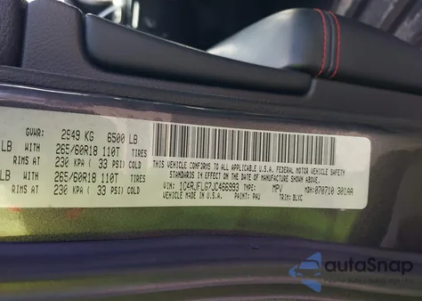 2018 Jeep Grand Cherokee Trailhawk 4X4 from USA, damaged, VIN 1C4RJFLG7JC466993